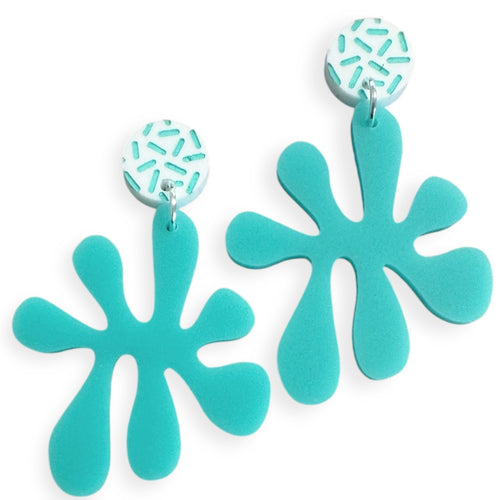 Sea Glass Splat - Dangle Earrings