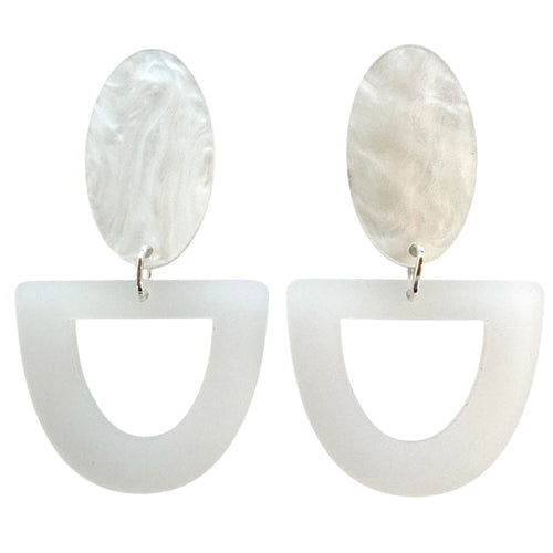 Natural Frosts - White - Dangle Earrings