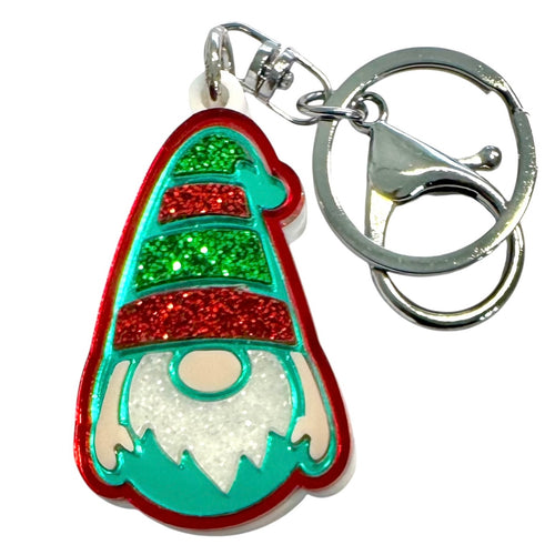 Christmas Gnome - Key Ring / Bag Tag