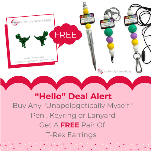 Unapologetically Myself - Lanyard +FREE T-Rex Earrings