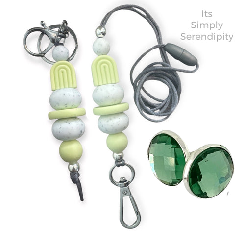 Key Holder Bundle with FREE EARRINGS - Curvy Melon