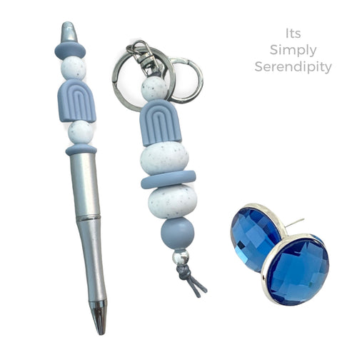 Gift Giving Bundle with FREE EARRINGS - Curvy Dusky Blue