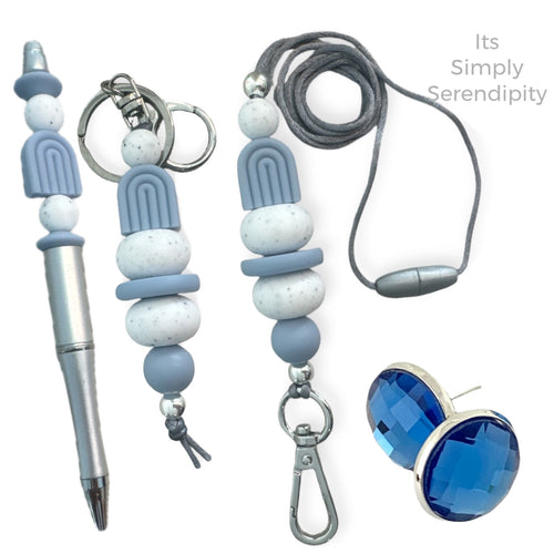 Organised Bundle with FREE EARRINGS - Curvy Dusky Blue