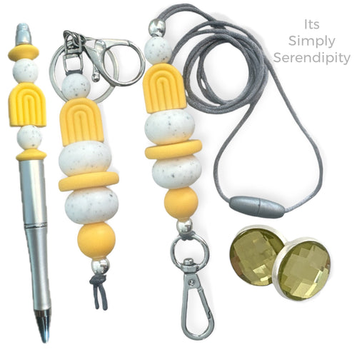 Organised Bundle with FREE EARRINGS - Curvy Butter Yellow