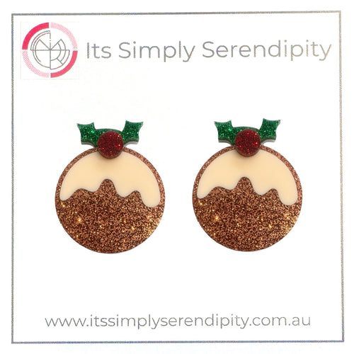 Christmas Pudding - Stud Earrings