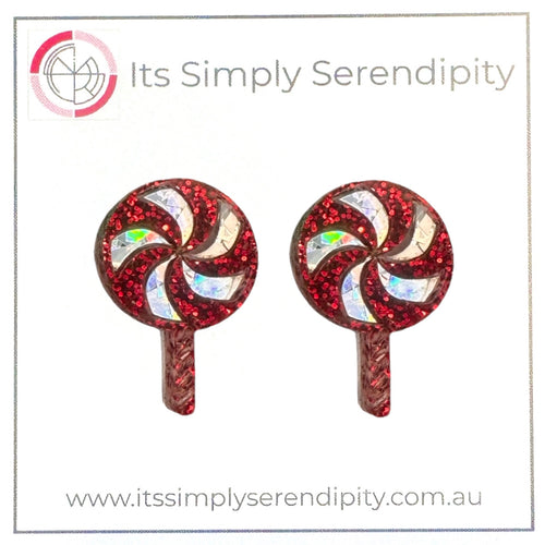 Christmas Lollipop - Stud Earrings