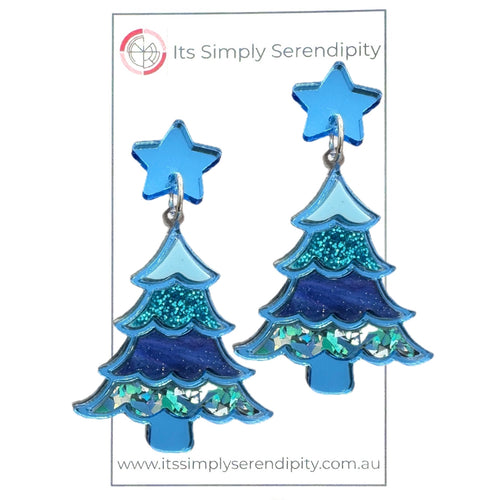 Christmas Tree - Four Seasons - Blue - Dangles