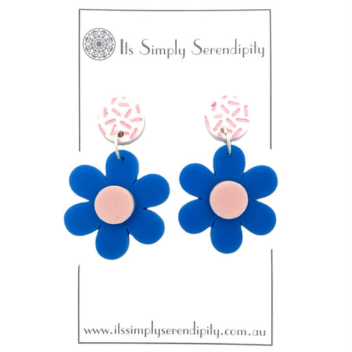 Bright Blooms - Blue Flower - Dangles