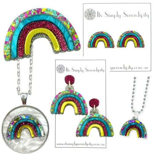 Bling Bling Rainbow - Dangle Earrings