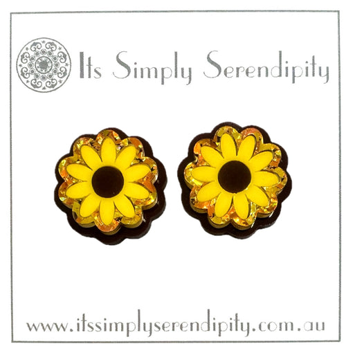 Sunny Sunflower Earrings - Stud Earrings