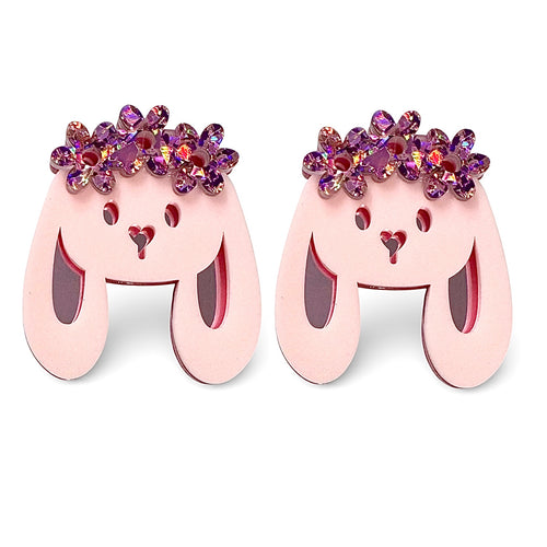Blooming Bunny - Stud Earrings