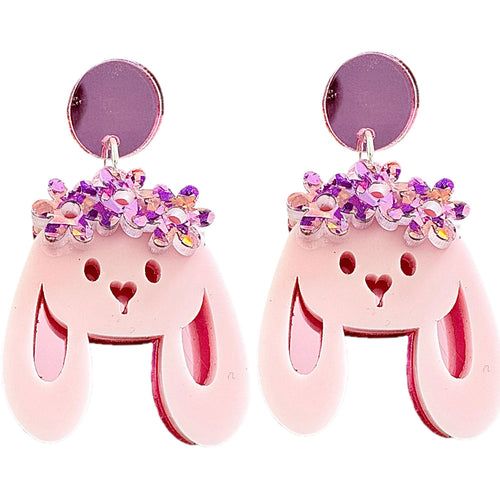 Blooming Bunny - Dangle Earrings