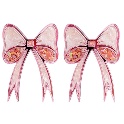 Bow-utiful - Stud Earrings - Pink
