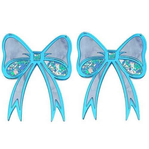 Bow-utiful - Stud Earrings - Blue