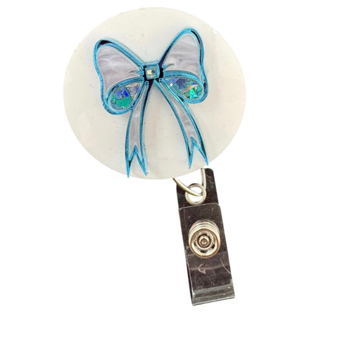 Bow-utiful - Badge Reel - Blue