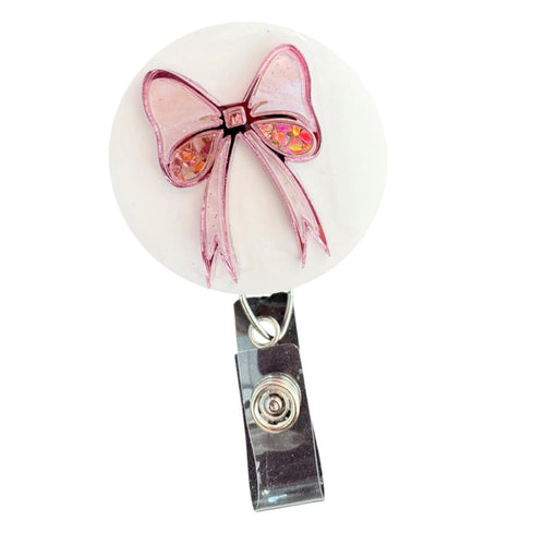 Bow-utiful - Badge Reel - Pink