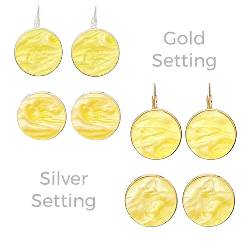 Lemon - Marble - Bezel Set