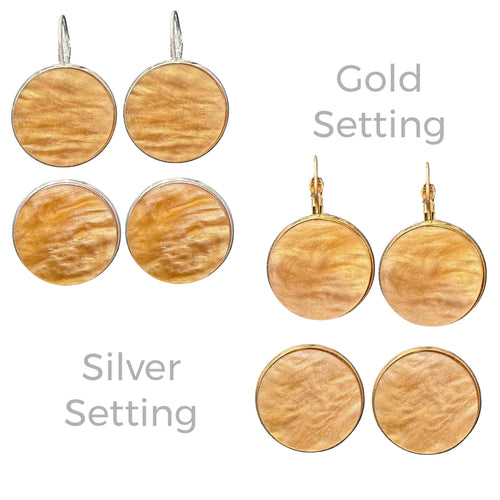 Caramel - Marble - Bezel Set