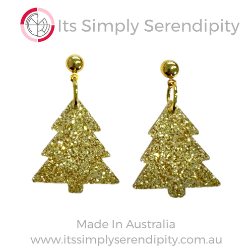 Gold Christmas Tree - Mini Dangle