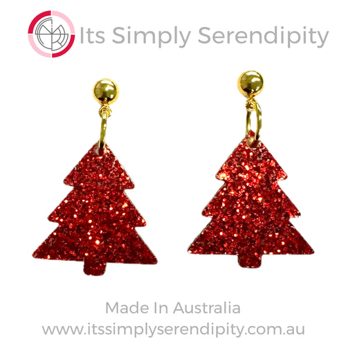 Red Christmas Tree - Mini Dangles