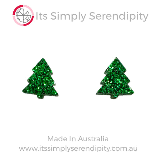 Green Christmas Tree - Mini Stud