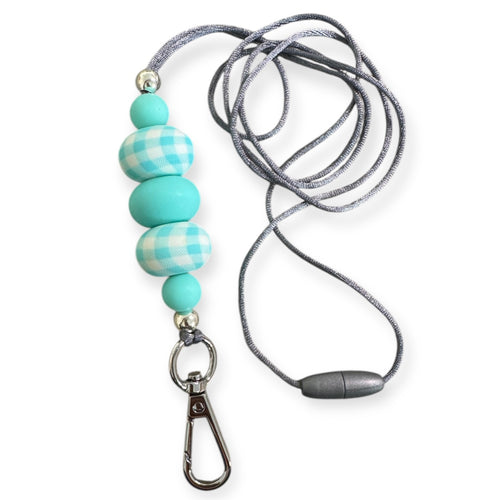 Check Me Out - Aqua - Lanyard