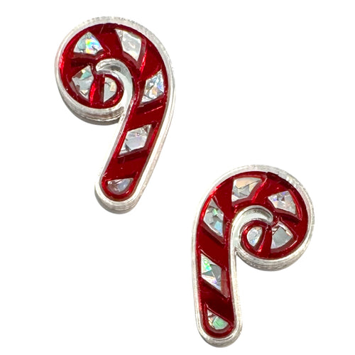 Candy Cane - Statement Studs