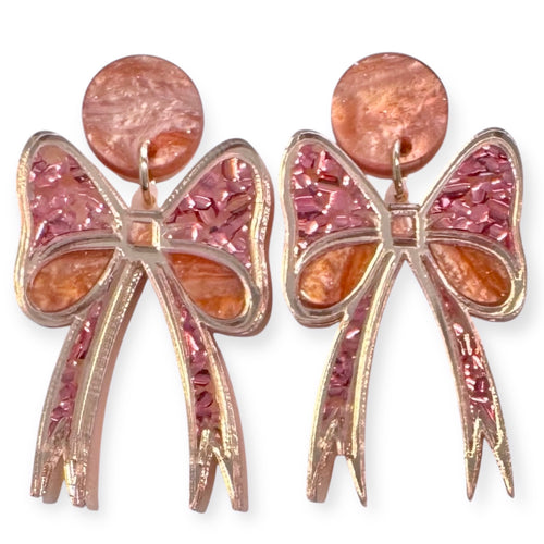 Christmas Bows - Statement Dangles
