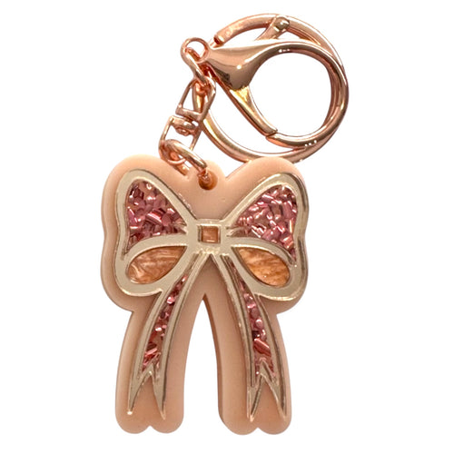 Christmas Bow - Key Ring / Bag Tag