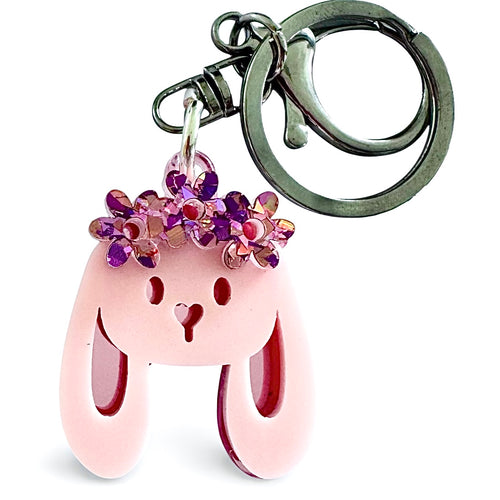 Blooming Bunny - Bag Charm / Key Ring