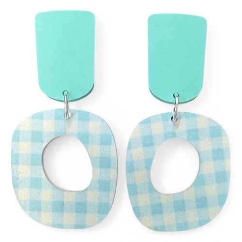 Check Me Out - Aqua - Earrings