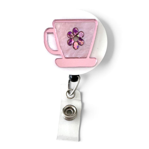 Tea Time - Tea Cup - Badge Reel
