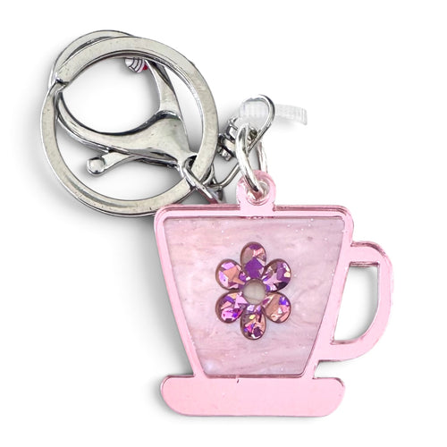 Tea Time - Tea Cup - Key Ring / Bag Charm