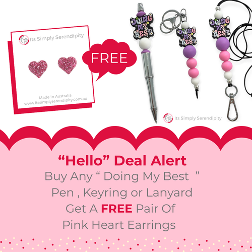 Doing My Best - Lanyard + FREE Heart Earrings