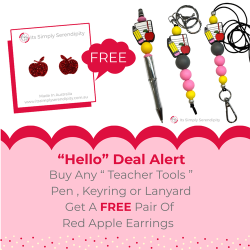 Teacher's Tools - Lanyard + FREE Apple Earrings