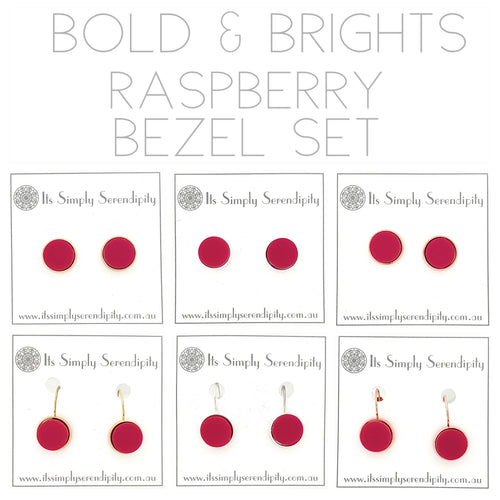 Bold & Brights - Raspberry - Bezel Setting