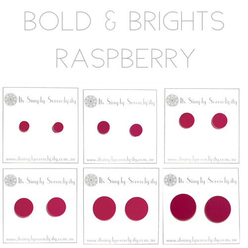 Bold & Brights - Raspberry - Simple Studs