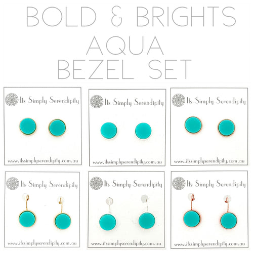 Bold & Brights - Aqua - Bezel Setting