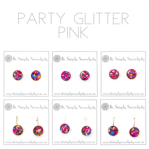 Party Glitter - Pink - Bezel Setting
