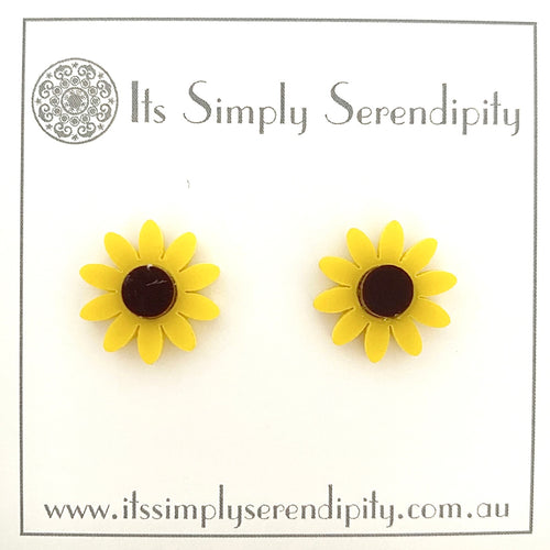 Sunny Sunflower - Stud Earrings