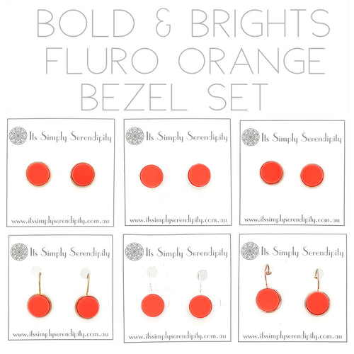 Bold & Brights - Fluro Orange - Bezel Setting