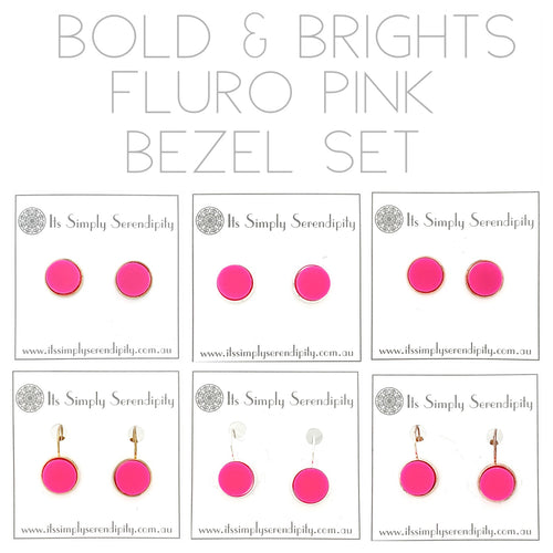 Bold & Brights - Fluro Pink - Bezel Setting