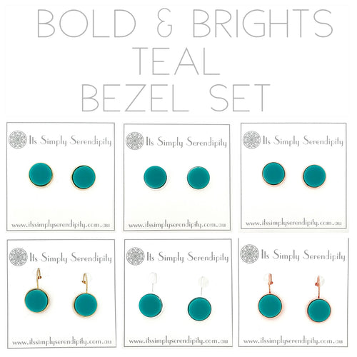 Bold & Brights - Teal - Bezel Setting