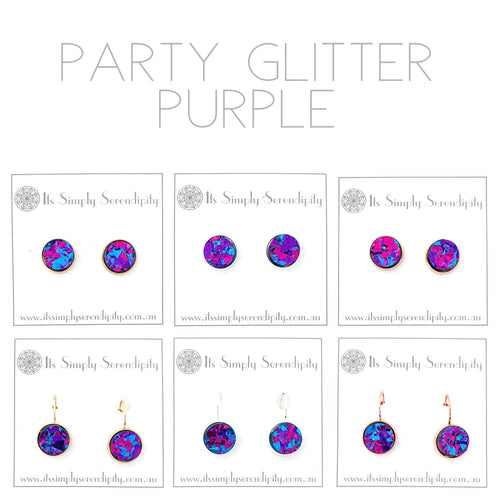 Party Glitter - Purple - Bezel Setting