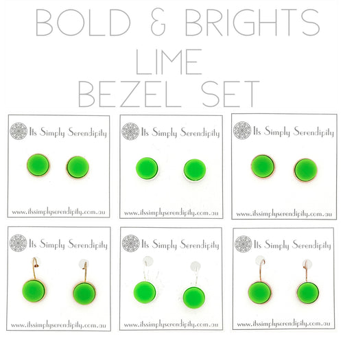 Bold & Brights - Lime - Bezel Setting
