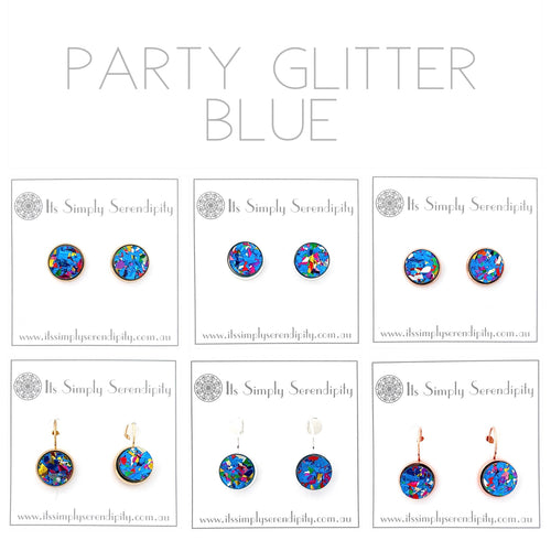 Party Glitter - Blue - Bezel Setting
