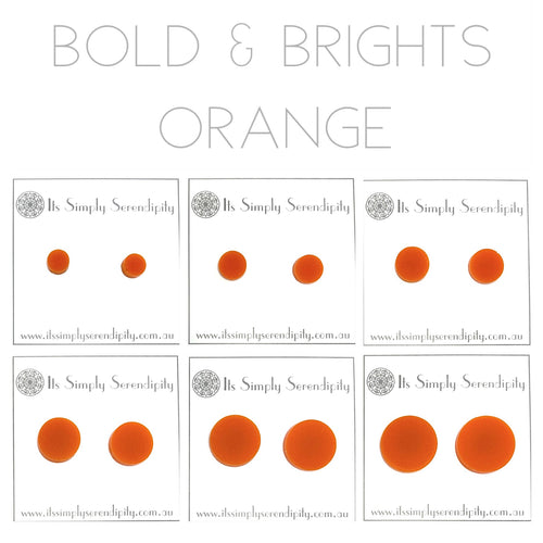 Bold & Brights - Orange - Simple Studs