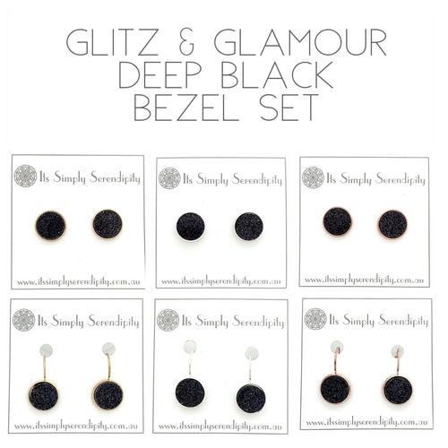 Glitz & Glamour - Deep Black - Bezel Setting
