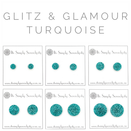 Glitz & Glamour - Turquoise - Simple Studs