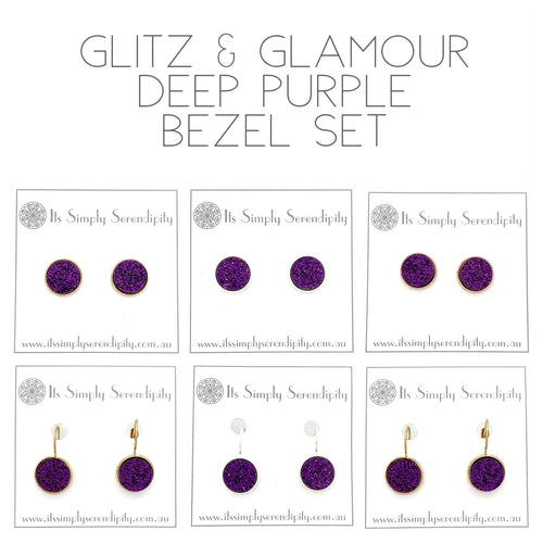 Glitz & Glamour - Deep Purple - Bezel Setting